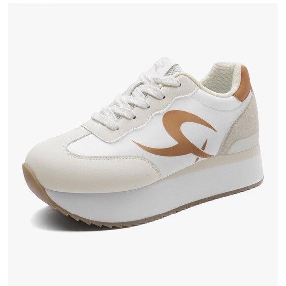 NWT Women's Platform Athletic Sneakers Non Slip Walking Shoes Comfort Size 8 - Picture 1 of 16